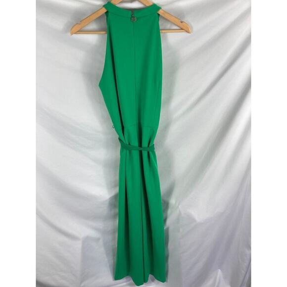 Tommy Hilfiger Green High Neck Sleeveless Tie Waist Jumpsuit Size 10 - Picture 7 of 7